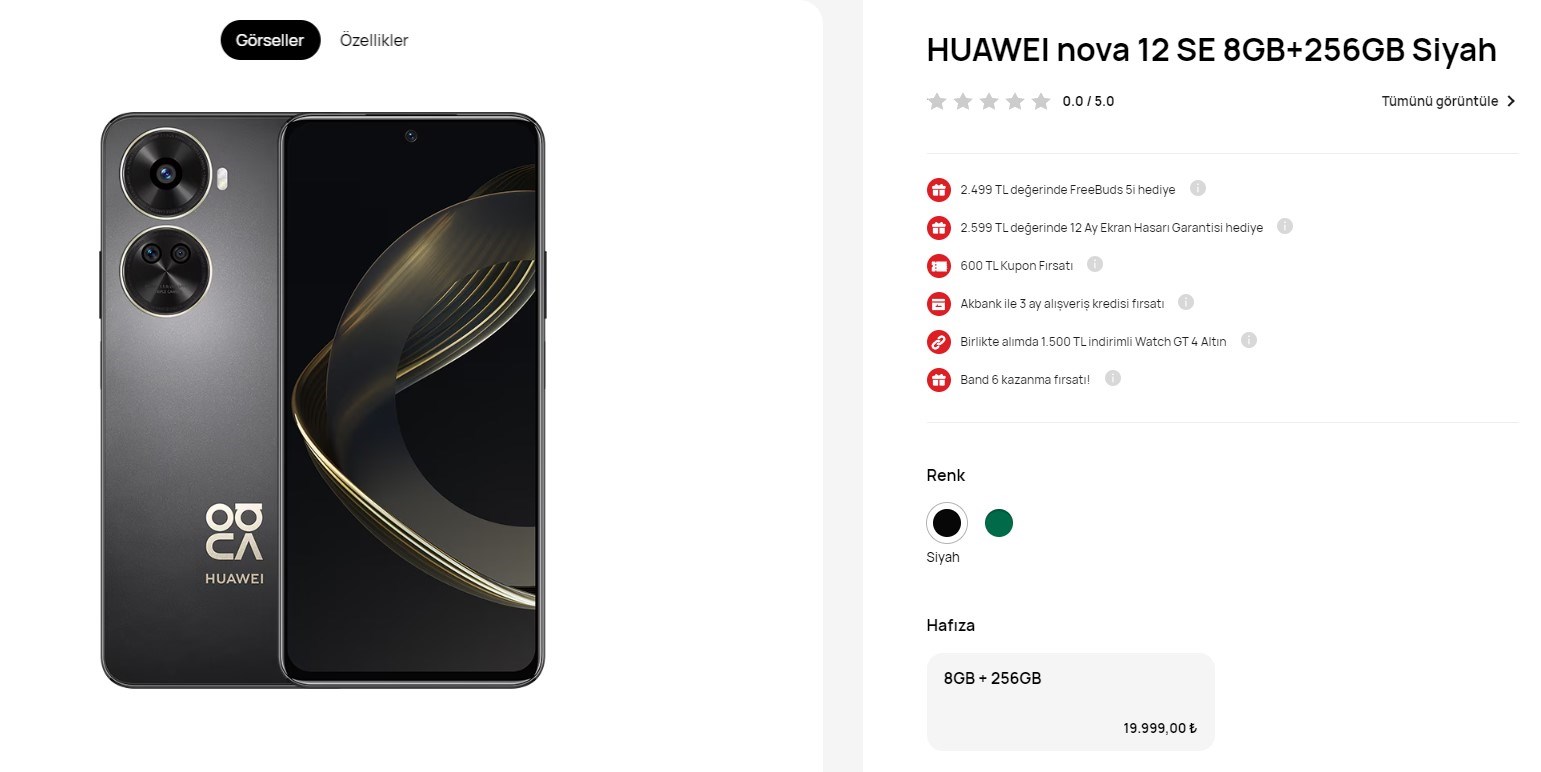 Huawei Nova 12s ve Nova 12 SE Türkiye Fiyatları Belli Oldu